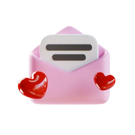 Lettre d'amour  3D Icon