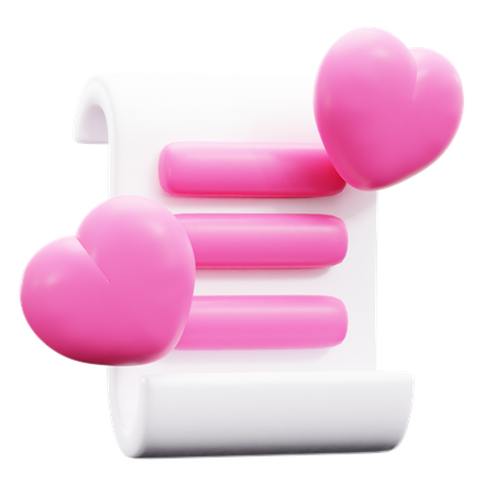 Lettre d'amour  3D Icon