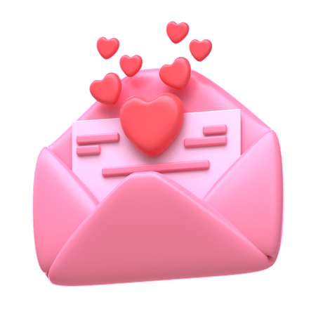 Lettre d'amour  3D Icon