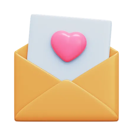 Lettre d'amour  3D Icon