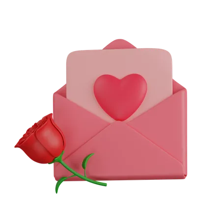 Lettre d'amour  3D Icon