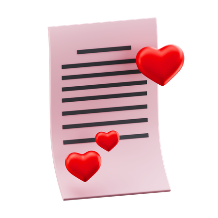 Lettre d'amour  3D Icon