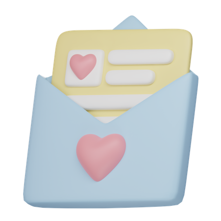 Lettre d'amour  3D Icon