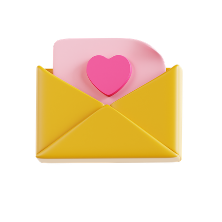 Lettre d'amour  3D Icon