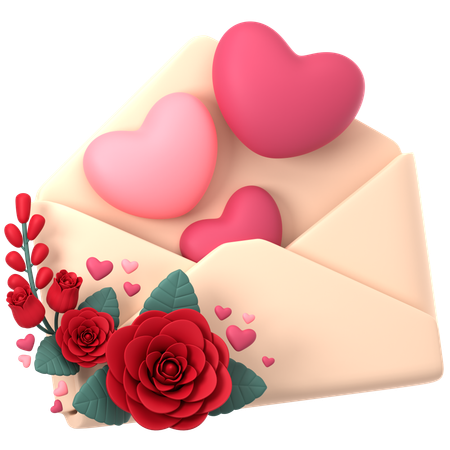 Lettre d'amour  3D Icon