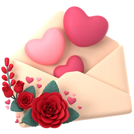 Lettre d'amour  3D Icon