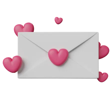 Lettre d'amour  3D Icon