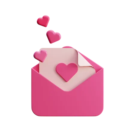 Lettre d'amour  3D Icon