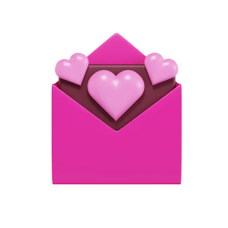 Lettre d'amour  3D Icon