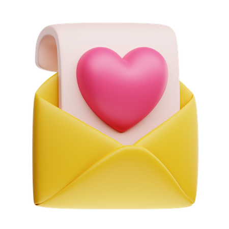 Lettre d'amour  3D Icon