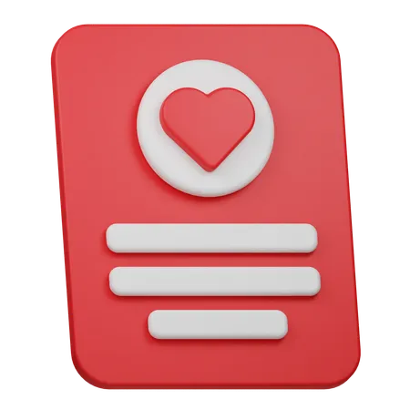 Lettre d'amour  3D Icon