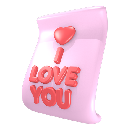 Lettre d'amour  3D Illustration