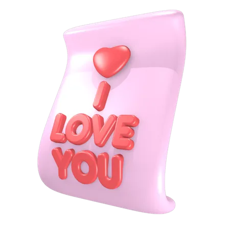 Lettre d'amour  3D Illustration