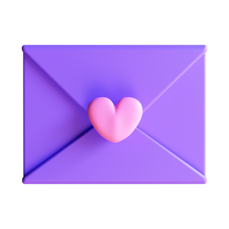 Lettre d'amour  3D Illustration