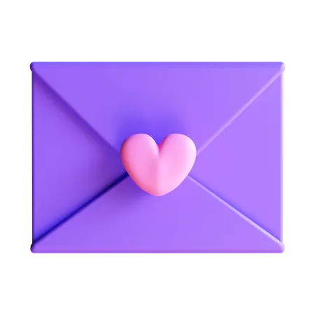 Lettre d'amour  3D Illustration