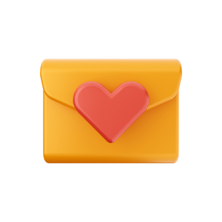 Lettre d'amour  3D Illustration