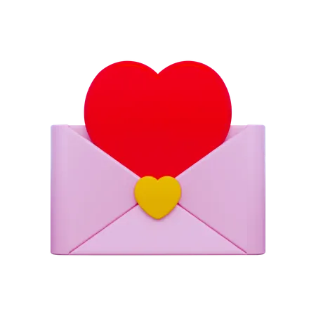 Lettre d'amour  3D Icon