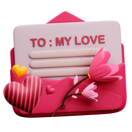 Lettre d'amour  3D Icon