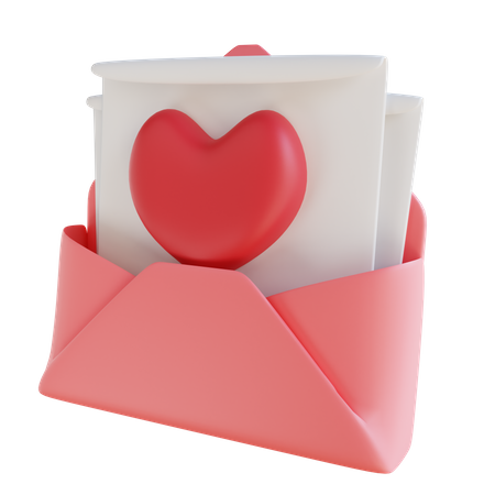 Lettre d'amour  3D Icon