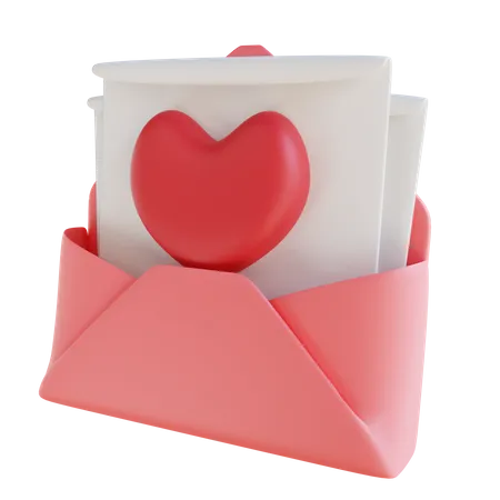 Lettre d'amour  3D Icon