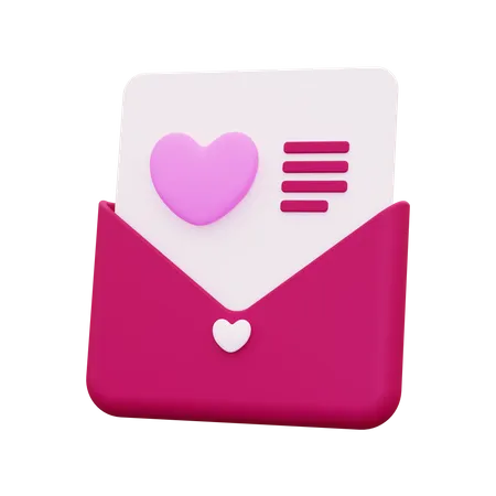 Lettre d'amour  3D Icon