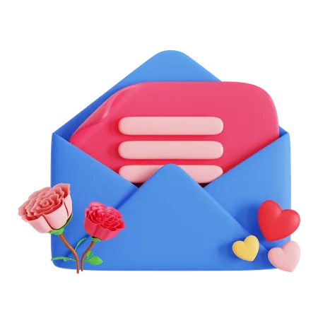 Lettre d'amour  3D Icon