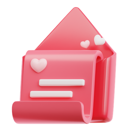 Lettre d'amour  3D Icon