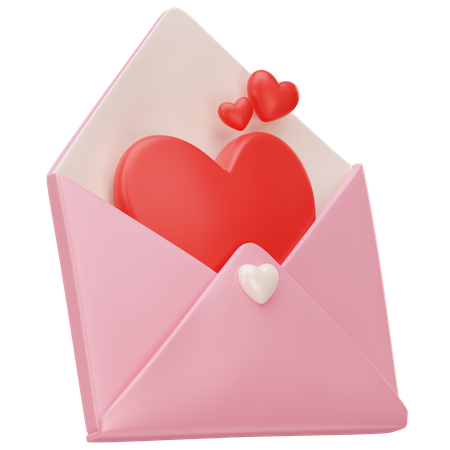 Lettre d'amour  3D Icon