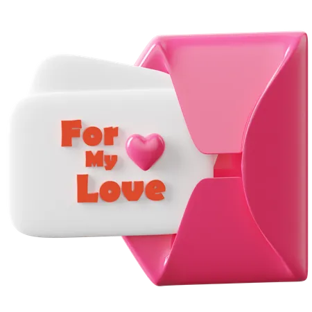 Lettre d'amour  3D Icon