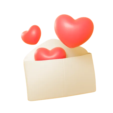 Lettre d'amour  3D Icon
