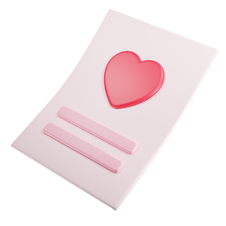 Lettre d'amour  3D Icon