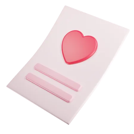 Lettre d'amour  3D Icon