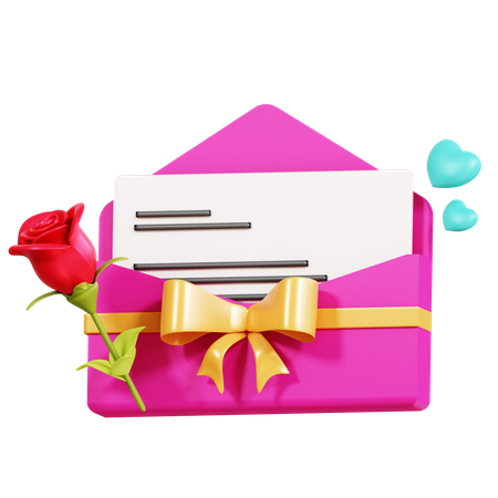 Lettre d'amour  3D Icon