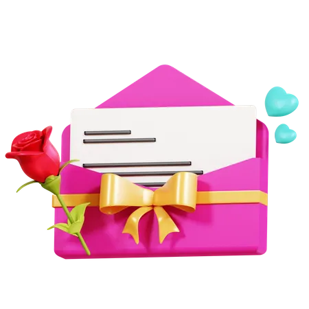 Lettre d'amour  3D Icon