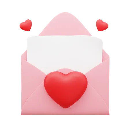 Lettre d'amour  3D Icon