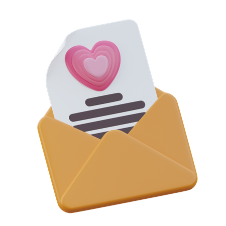 Lettre d'amour  3D Icon