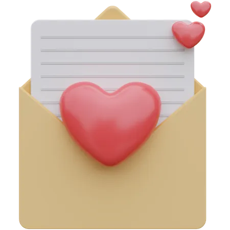 Lettre d'amour  3D Icon