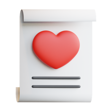 Lettre d'amour  3D Icon