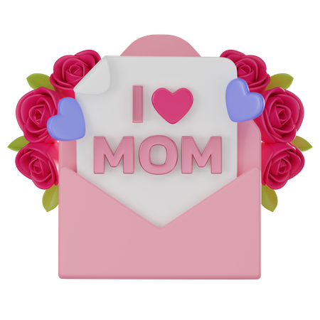 Lettre d'amour pour maman  3D Icon