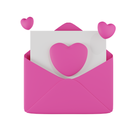 Lettre d'amour pour la Saint-Valentin  3D Icon