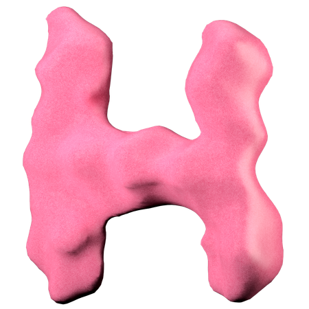 Lettre d'argile H  3D Icon