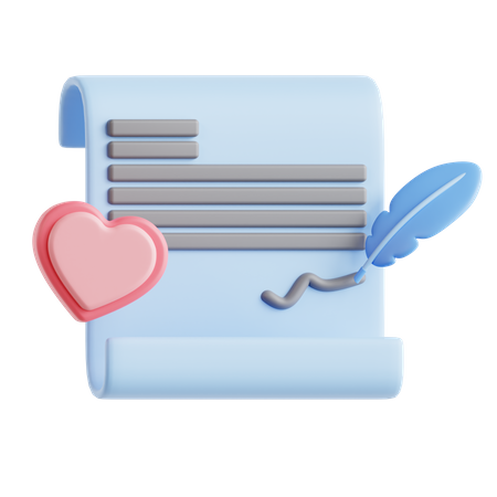 Lettre de charité  3D Icon