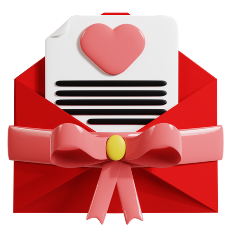 Lettre de la Saint Valentin  3D Icon