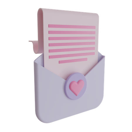 Lettre de la Saint-Valentin  3D Icon