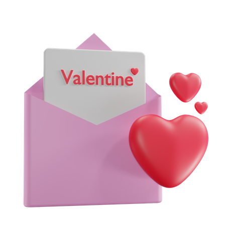 Lettre de la Saint-Valentin  3D Icon