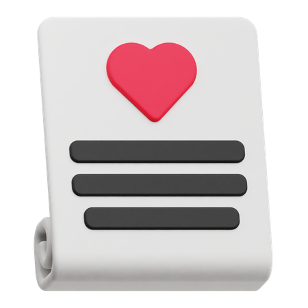 Lettre de la Saint-Valentin  3D Icon