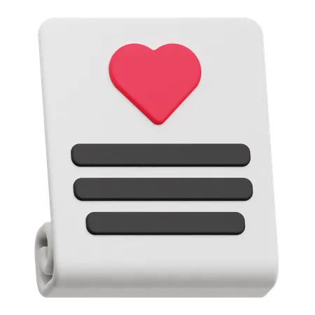 Lettre de la Saint-Valentin  3D Icon