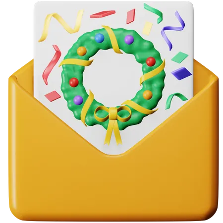 Lettre d'invitation de Noël  3D Icon