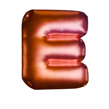 Lettre en forme de ballon e  3D Icon