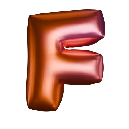 Lettre en forme de ballon f  3D Icon